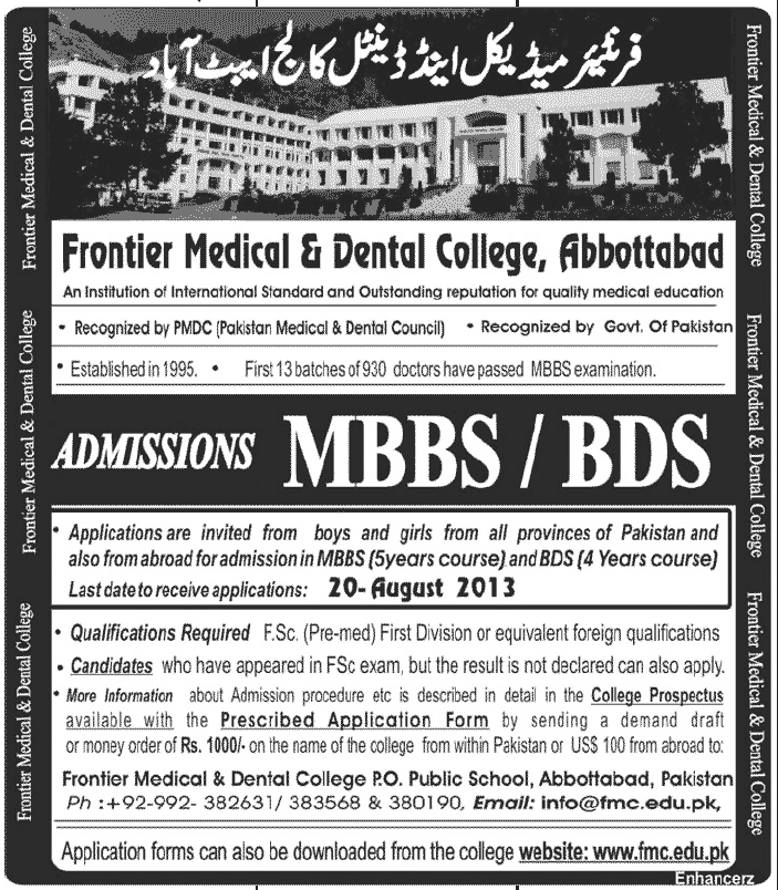frontier-medical-college-staff-required-2023-job-advertisement-pakistan